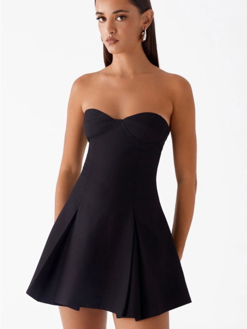 Peppermayo Strapless Black A-Line Mini Dress